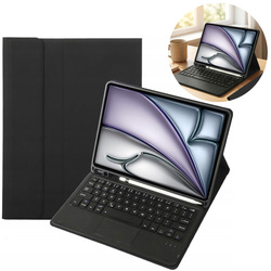 Etui z klawiaturą do iPad Air 11 M3 2025 / Air 11 M2 2024 Gen 7, czarne - ochronne z podstawką