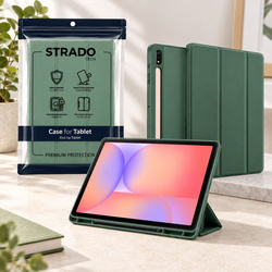 Etui do Galaxy Tab S10 Lite 10.9/S10 FE/S9 FE/ S9/ S8 z miejscem na rysik - zielone