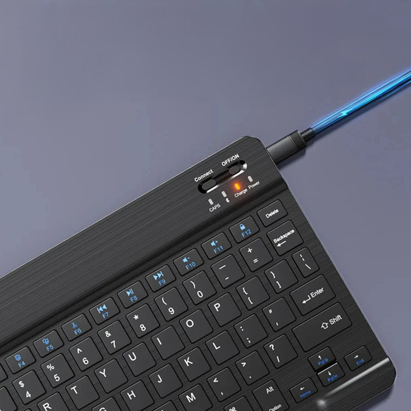 Etui z klawiaturą Bluetooth do Lenovo Idea Tab Plus 12.1 / Idea Tab Plus 12.1 2025, czarne - ochronne z podstawką