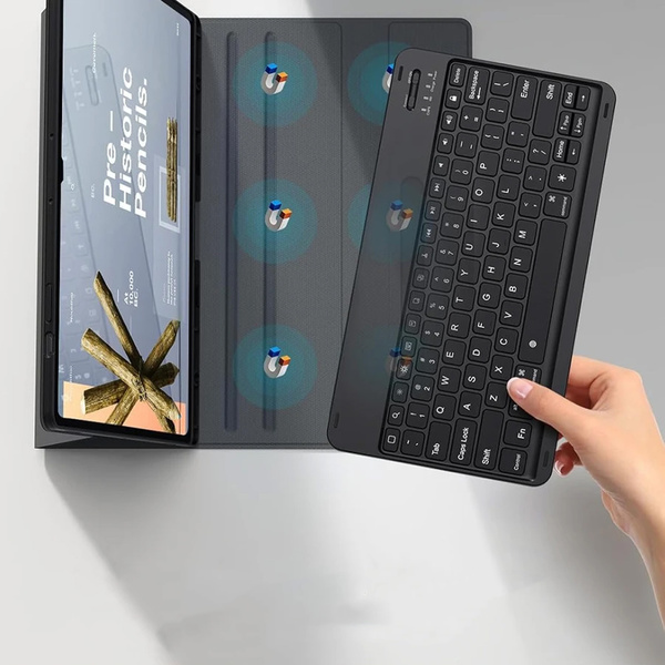 Etui z klawiaturą touch do Xiaomi Redmi Pad Pro 2024 / Redmi Pad Pro 2 2025 / Poco Pad 12.1 - ochronne z podstawką