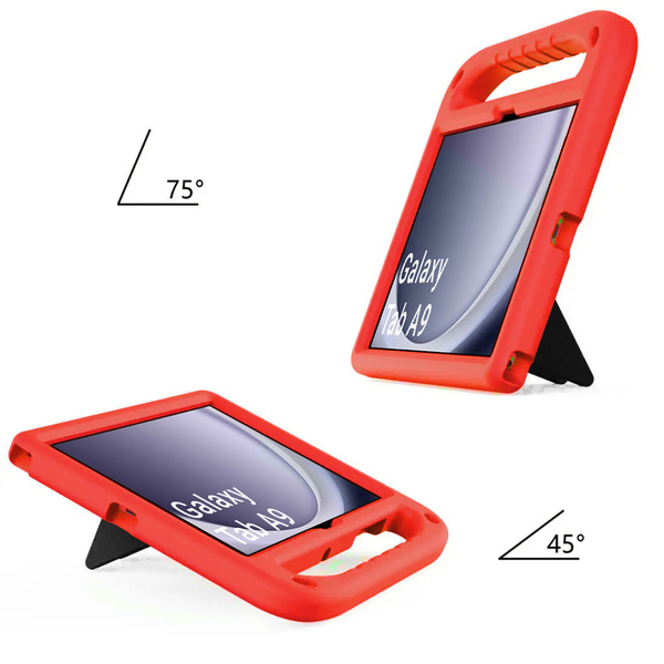 Etui FunColor z uchwytem do Samsung Galaxy Tab A9 8.7 X110 / X115, czerwone - ochronne