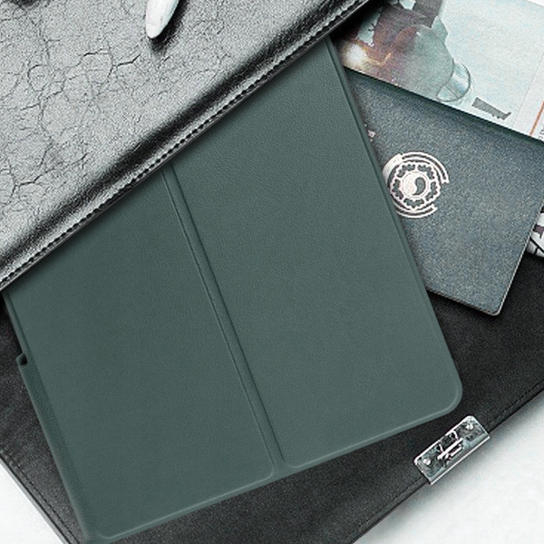 Etui Smart Case do Lenovo Tab Plus, ciemnozielone - ochronne z podstawką