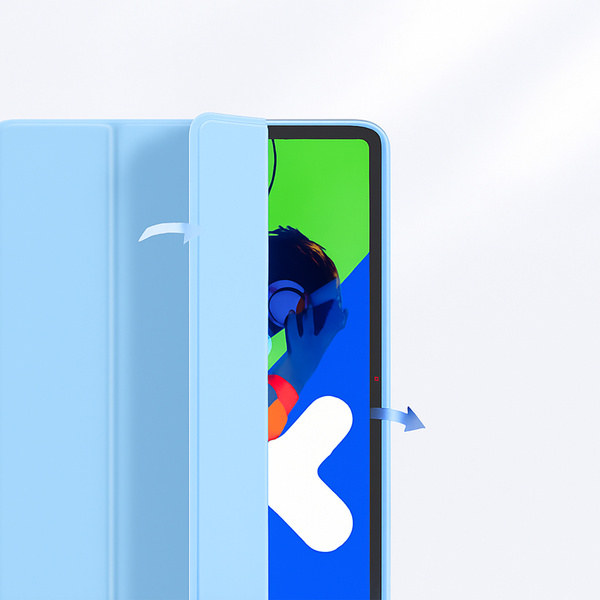 Etui Smart do Lenovo Idea Tab Pro / Pro MT 2025, niebieskie - ochronne z podstawką, dostęp do portów i przycisków
