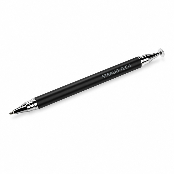 Precyzyjny rysik 2w1 z długopisem stylus pen do tabletu telefonu, czarny