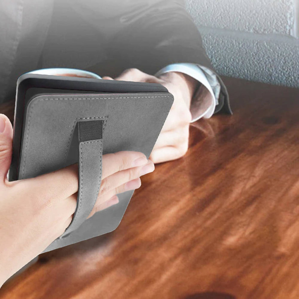 Etui z uchwytem paskiem rękę do Kindle Paperwhite 5 i / Paperwhite 5, brązowe - ochronne z podstawką