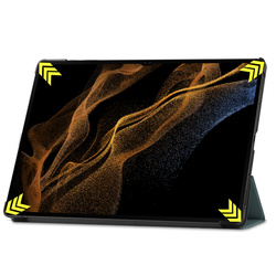Etui Smart do Galaxy Tab S9 Ultra / S10 Ultra 14.6 X910 X916 X926, zielone - ochronne z podstawką