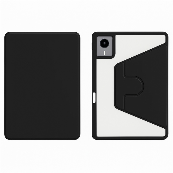 Etui Obrotowe Clear do Lenovo Idea Tab 11 2025, czarne - ochronne z podstawką