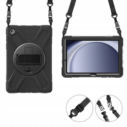 Etui pancerne Armor z uchwytem do Galaxy Tab A9 Plus 11 X210 / X215 / X216, czarne - ochronne