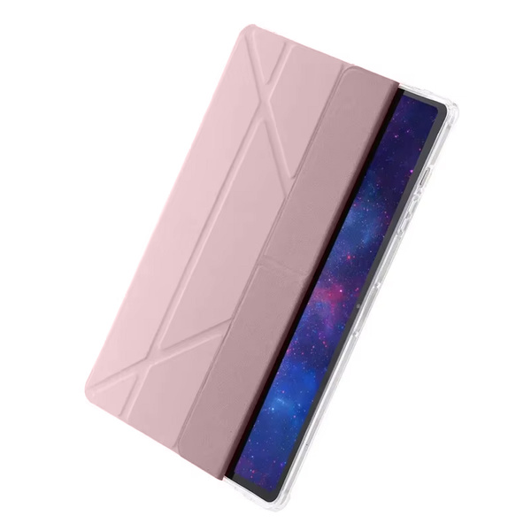 Etui Clear Trifold do Samsung Galaxy Tab S6 Lite 2022 / 24 10.4 - ochronne, różowe