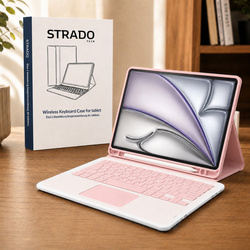 Etui z klawiaturą touchpad do iPad Air 11 M4 2026/ Air 11 M3 2025/ Air 11 M2 2024, gen. 8/ 7/ 6, różowe