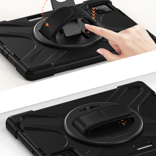 Etui pancerne Armor do Xiaomi Pad 7 / 7 PRO / Pad 8 / 8 PRO / Pad 9 z uchwytem - czarne
