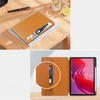 Etui skórzane z kieszeniami do Lenovo Tab M11 10.95, brązowe - ochronne z podstawką, dostęp do portów i przycisków
