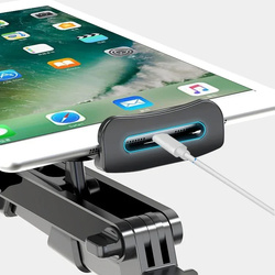 Uchwyt samochodowy na zagłówek 360° do tabletu telefonu na telefon tablet, czarny