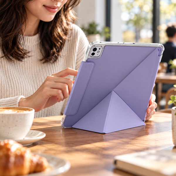 Etui Origami do Apple iPad Air 13 M4 M3 M2 2026/25/24 gen 8/7/6 - fioletowe