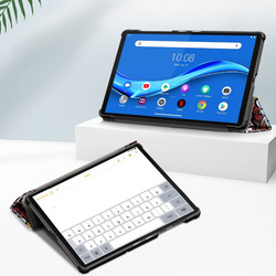 Etui Smart Graficzne Case do Lenovo Tab M10 FHD - ochronne z podstawką, dostęp do portów i przycisków