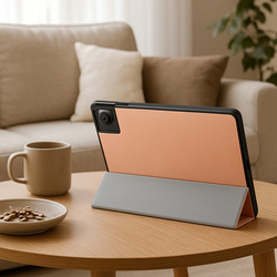 Etui Smart z klapką do Lenovo Tab K11 Plus 11.45 / Lenovo K11 Plus, różowe złoto - ochronne z podstawką