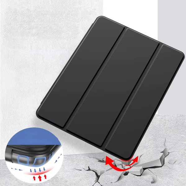 Etui Smart do Lenovo Idea Tab Pro / Pro MT 2025, czarne - ochronne z podstawką, dostęp do portów i przycisków