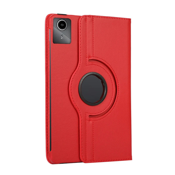 Etui Obrotowe 360 do Lenovo Tab M11 10.95, czerwone - ochronne z podstawką, dostęp do portów i przycisków