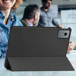 Etui Smart do Lenovo Idea Tab 11 2025 z klapką, czarne - ochronne z podstawką