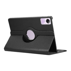 Etui Obrotowe 360 do Xiaomi Redmi Pad SE 2023 11, czarne - ochronne z podstawką, dostęp do portów i przycisków