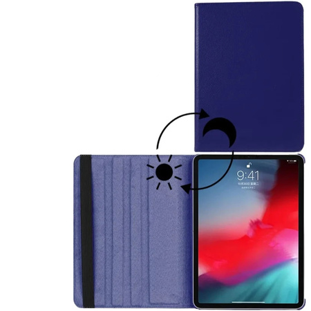 Etui Obrotowe do iPad 10.9 2022 Gen. 10 / iPad 11 2025 A16 Gen. 11, granatowe - ochronne z podstawką