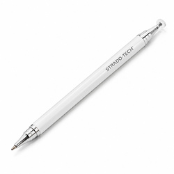 Precyzyjny rysik 2w1 z długopisem stylus pen do tabletu telefonu, biały