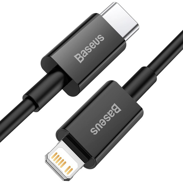 Kabel Baseus Superior Series USB-C / Lightning PD 20W 1 m, czarny