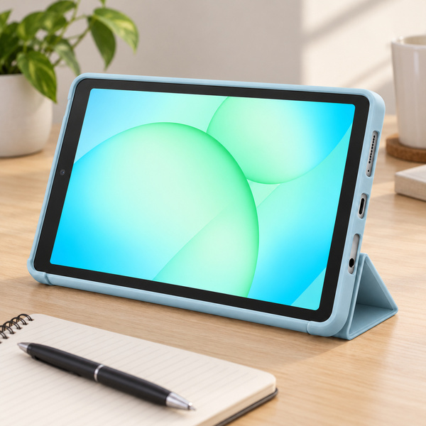 Etui Smart do Galaxy Tab A11 X135/X133 A9 SM-X115/SM-X110 z klapką - niebieskie
