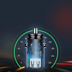 Baseus Circular inteligentna ładowarka samochodowa 2x USB QC3.0 Quick Charge 3.0 Scp Afc 30W