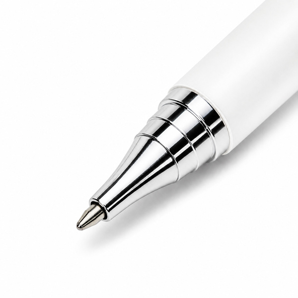 Precyzyjny rysik 2w1 z długopisem stylus pen do tabletu telefonu, biały