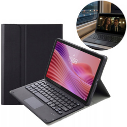Etui z klawiaturą touch do Lenovo Tab 10.1 2025, czarne - ochronne z podstawką