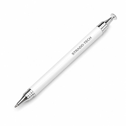 Precyzyjny rysik 2w1 z długopisem stylus pen do tabletu telefonu, biały