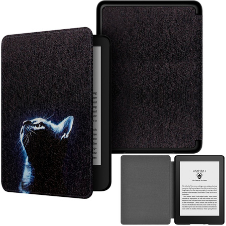 Etui graficzne Kindle Paperwhite 6/ Colorsoft/ Signature Edition- Moon Cat