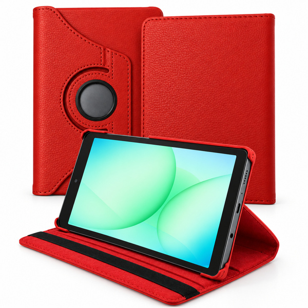 Etui obrotowe do Samsung Galaxy Tab A11 X135/ X133 A9 SM-X115/X110 - czerwone