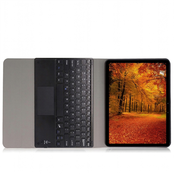Etui z klawiaturą touch do Lenovo Tab 10.1 2025, czarne - ochronne z podstawką
