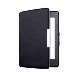 Etui do Kindle Paperwhite 1 2 3, czarne - ochronne z podstawką, dostęp do portów i przycisków