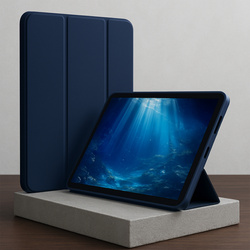Etui Smart z magnetyczną z klapką do Xiaomi Redmi Pad SE 8.7 2024, granatowe - ochronne z podstawką