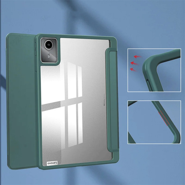 Etui Crystal case do Lenovo Tab M11 10.95 11 / 11 TB330, zielone - ochronne z podstawką