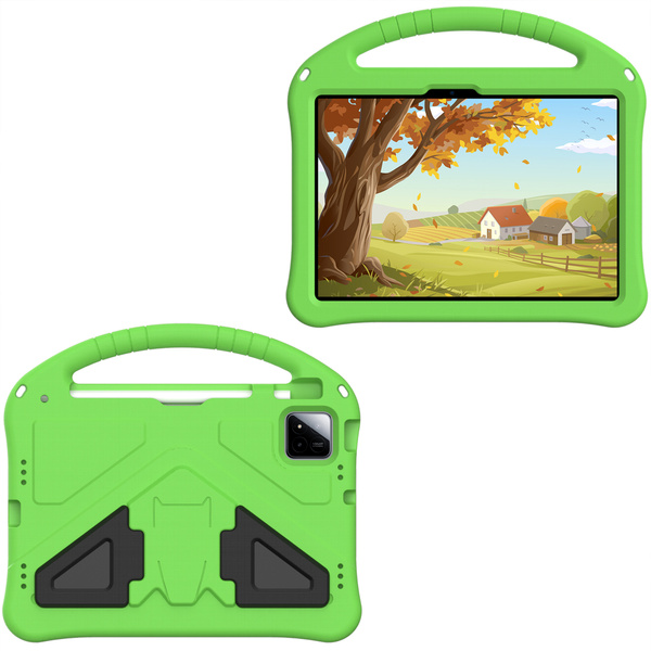 Etui FunColor do Xiaomi Pad 7 / Pad 7 Pro 11.2 pancerne / Xiaomi Pad 7 Pro, zielone - ochronne z podstawką