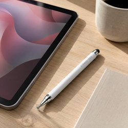 Precyzyjny rysik stylus pen do tabletu telefonu, dwustronny, biały