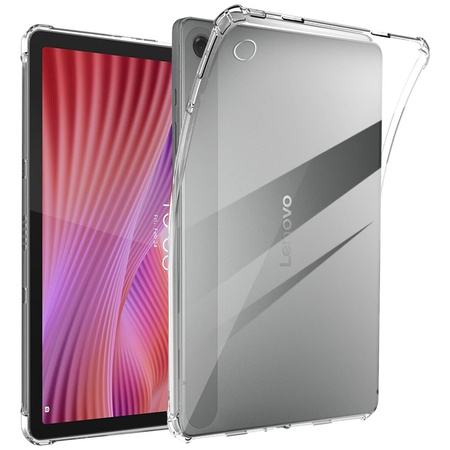 Etui Silikonowe do Lenovo Tab 10.1 2025, przezroczyste - ochronne z podstawką, dostęp do portów i przycisków