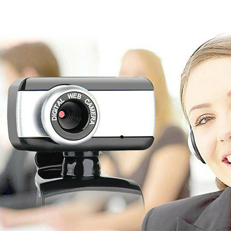 Kamera internetowa WebCam 8808 czarna z mikrofonem i uniwersalnym klipsem montażowym