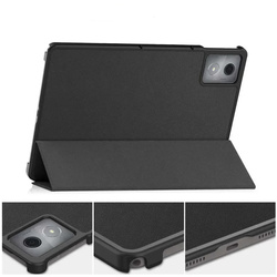Etui Smart z klapką do Lenovo Tab K11 Plus 11.45 / Lenovo K11 Plus, czarne - ochronne z podstawką