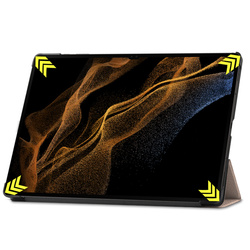 Etui Smart do Galaxy Tab S9 Ultra / S10 Ultra 14.6 X910 X916 X926, różowe złoto - ochronne z podstawką
