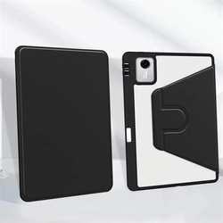 Etui Obrotowe Clear do Lenovo Idea Tab 11 2025, czarne - ochronne z podstawką
