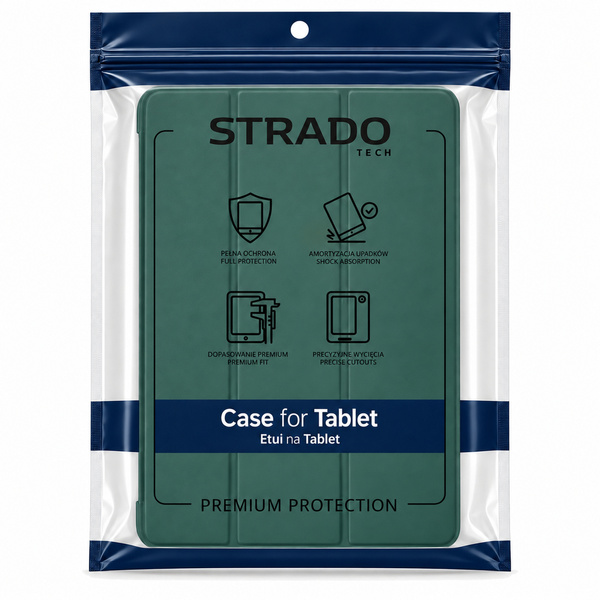 Etui Smart Case do Galaxy Tab S10 Lite 10.9/ S10 FE/ S9 FE/ S9/ S8 - zielone