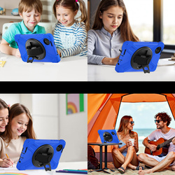 Etui pancerne Shockproof z uchwytem do Xiaomi Redmi Pad SE 8.7 2024 / Redmi Pad SE 8.7, niebieskie - ochronne