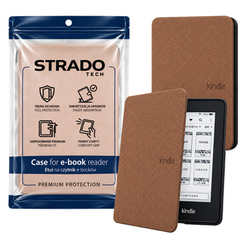 Etui Slim Case do Amazon Kindle Paperwhite 4, brązowe - ochronne z podstawką, dostęp do portów i przycisków