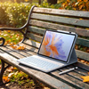 Etui z klawiaturą Bluetooth do Redmi Pad 2 Pro 2025, niebieskie - ochronne z podstawką