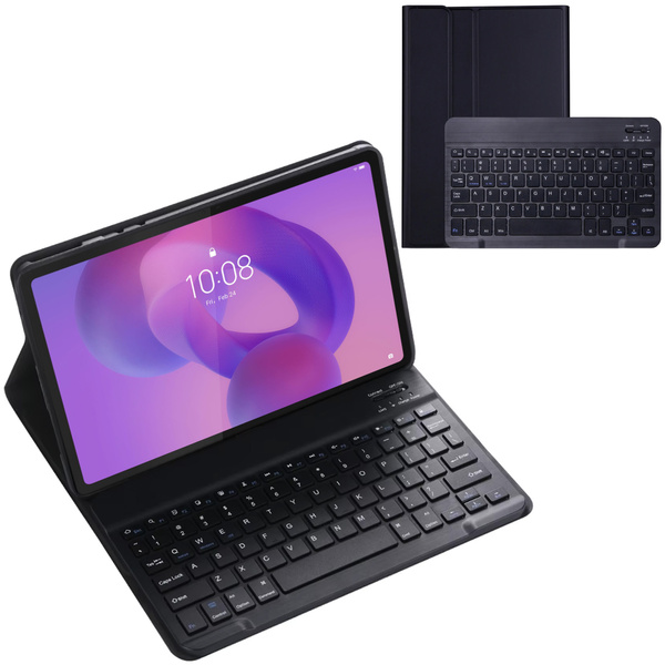 Etui z klawiaturą Bluetooth do Lenovo Idea Tab Plus 12.1 / Idea Tab Plus 12.1 2025, czarne - ochronne z podstawką